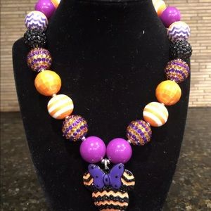 Handmade Girl’s Halloween Minnie Chunky Necklace